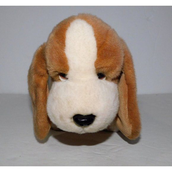 Russ Berrie Cream Brown Black Bassett Hound  Dog BIXBY 4334 Stuffed 12" Plush - Picture 2 of 8